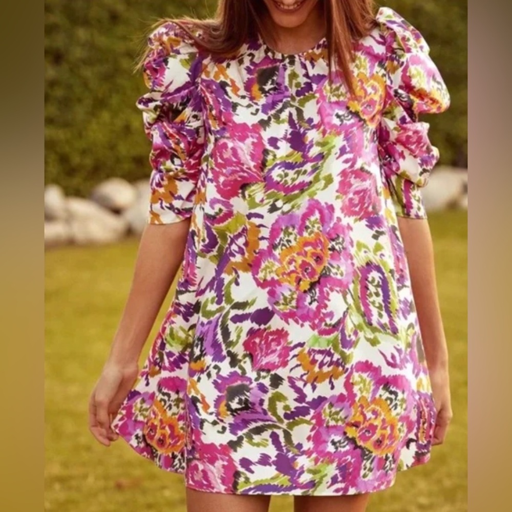 Misa Los Angeles Emilia Floral Puff Sleeve Mini Dress